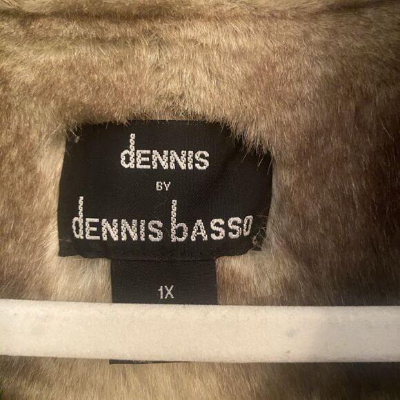 Dennis Basso Women 1X Brown Penny Lane Suede Leather Faux Fur Cuff reversible - Picture 3 of 8